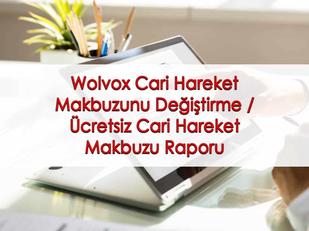 Wolvox Cari Hareket Makbuzunu Değiştirme / Ücretsiz Cari Hareket Makbuzu Raporu