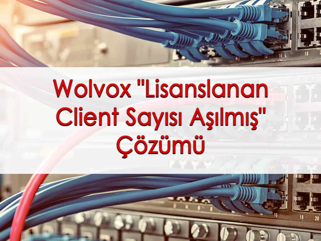 Wolvox “Lisanslanan Client Sayısı Aşılmış” Çözümü