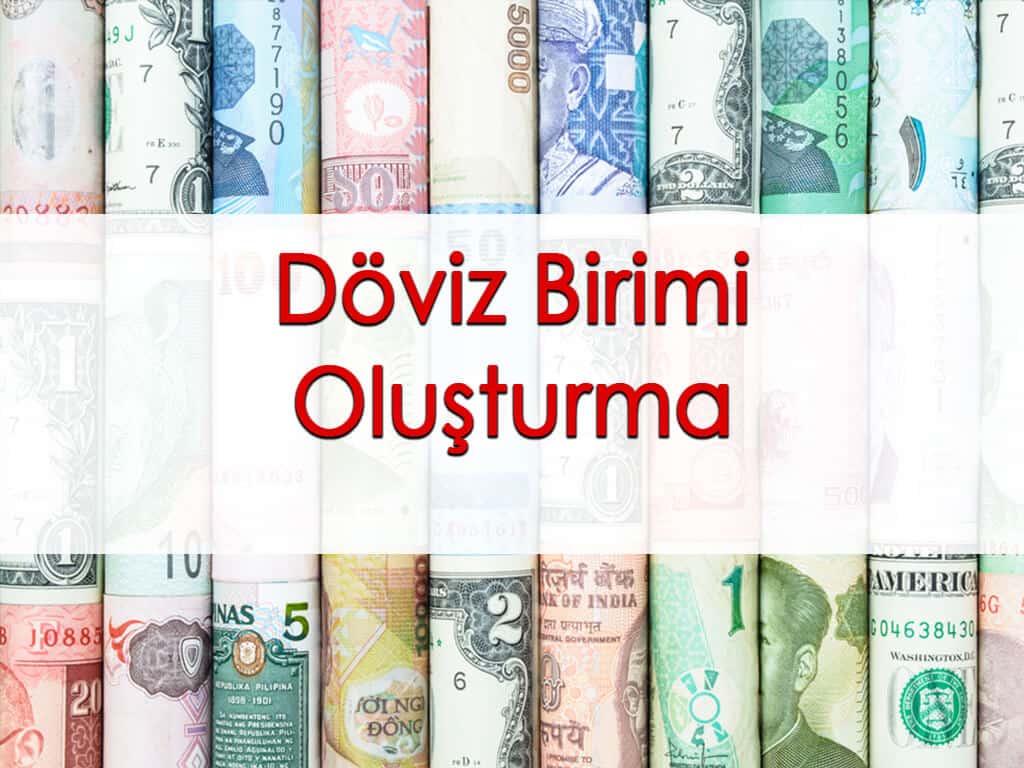 Döviz Birimi Oluşturma