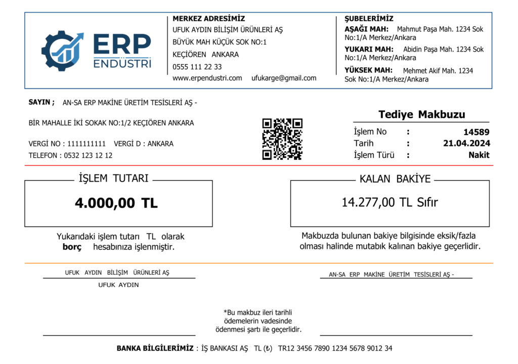 Kurumsal Makbuz Tasarımı 2