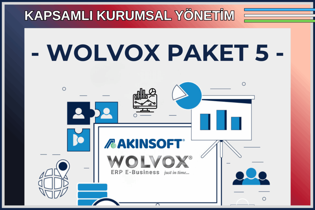 AKINSOFT Wolvox Wolvox Paket-5 (Cari 1, Kasa, Stok 1, Fatura, Çek Senet, İrsaliye, Teklif, Sipariş, Döviz Takip, Depo, Banka, Kartoteks, Pazarlama, Üretim, Seri No-Garanti, Taksit Takip, Servis, Transfer, Analiz)